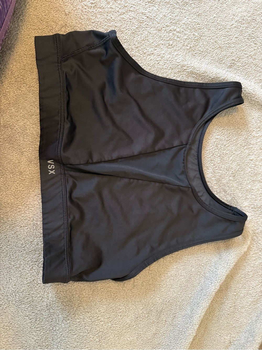 VSX Black High-Neck Sports Crop